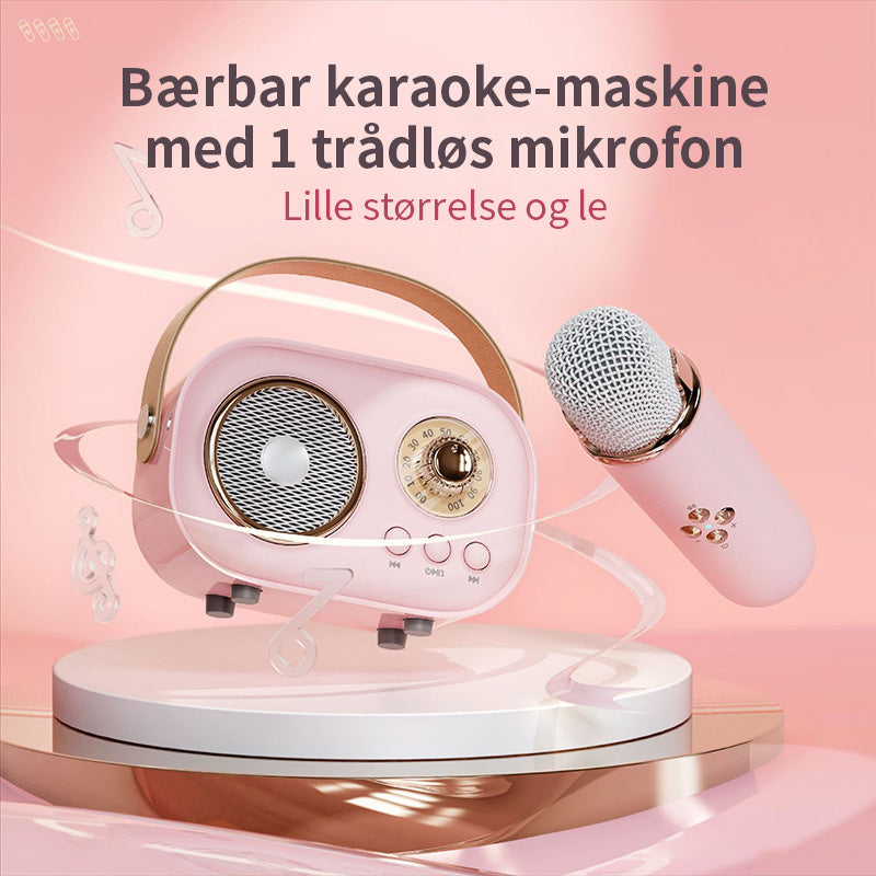Mini Karaoke-maskine med trådløs mikrofon