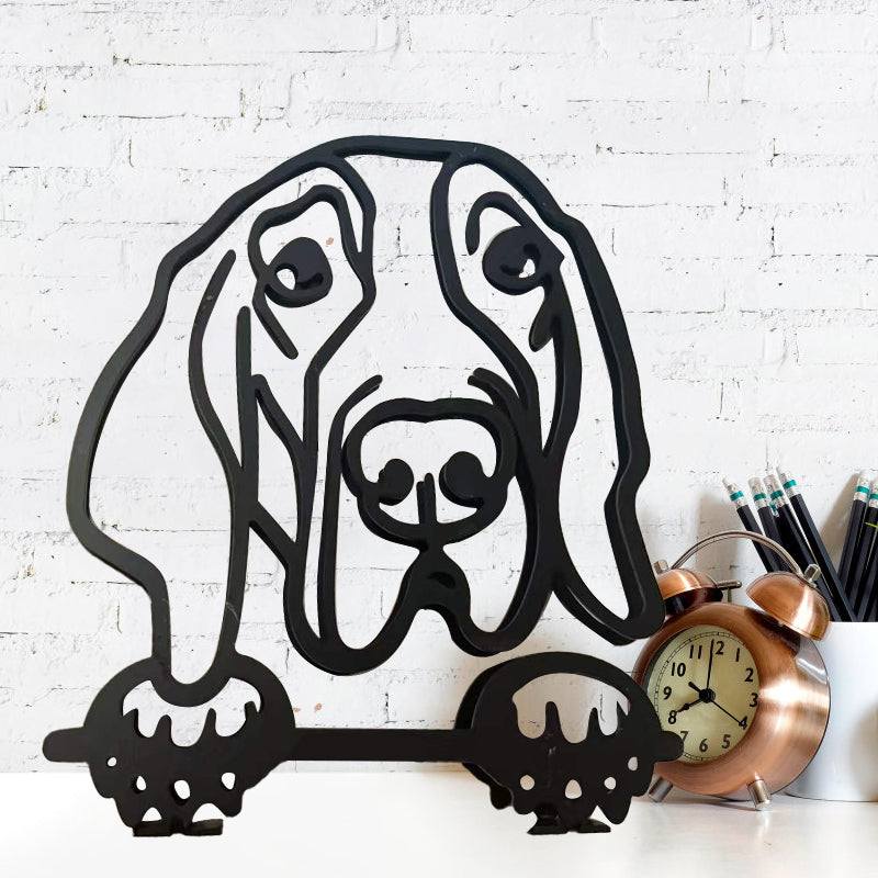 Hunde minimalistisk kunstskulptur