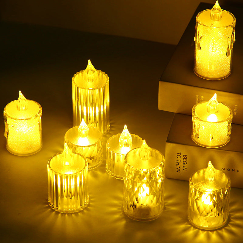 Kristall Flammenloses Kerzenlicht