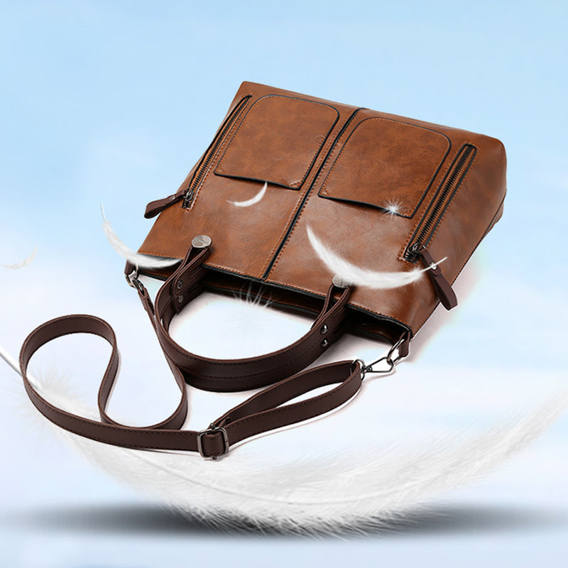 Damen Vintage Leder Umhängetasche