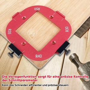 Positionierungsform für runde Ecken in der Holzbearbeitung