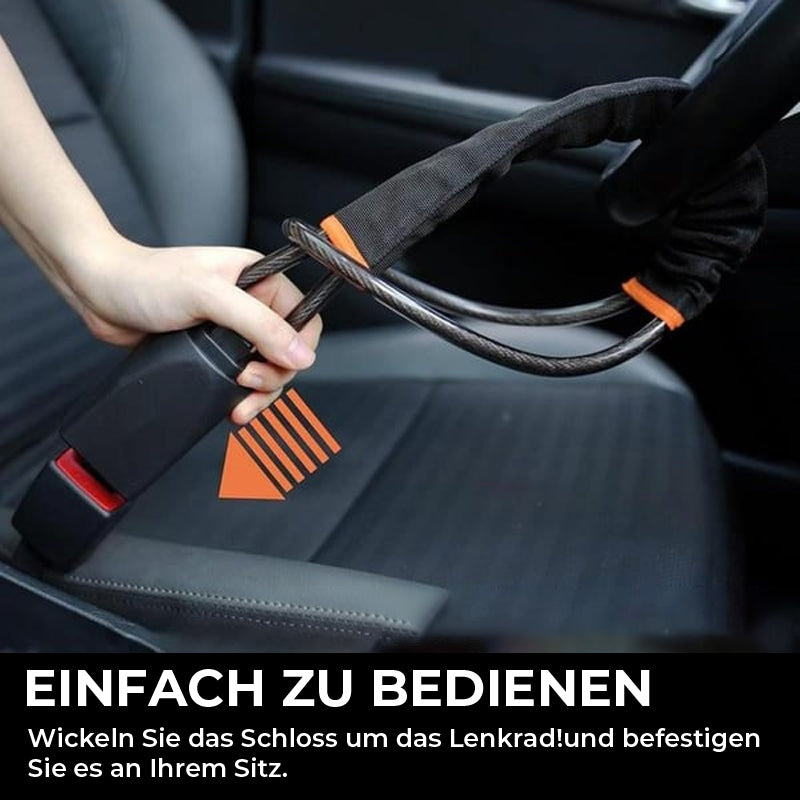 Lenkradschloss, universelle Diebstahlsicherung fürs Auto mit 2 Schlüsseln