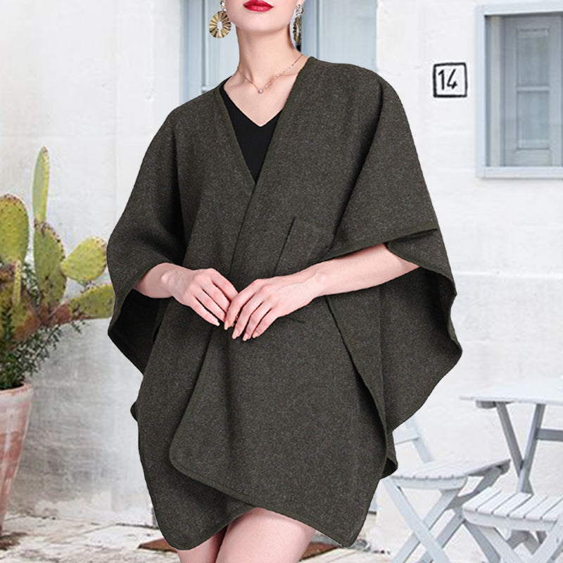 Damen Cape-Tuch in Uni-Farbe
