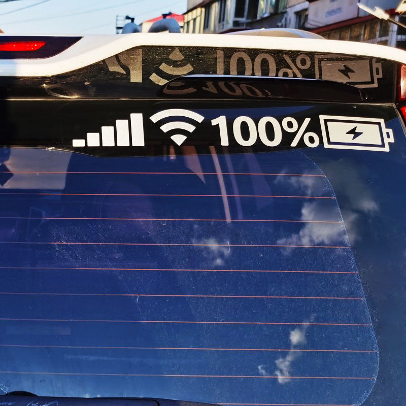 Batterisignal reflekterende klistermærke