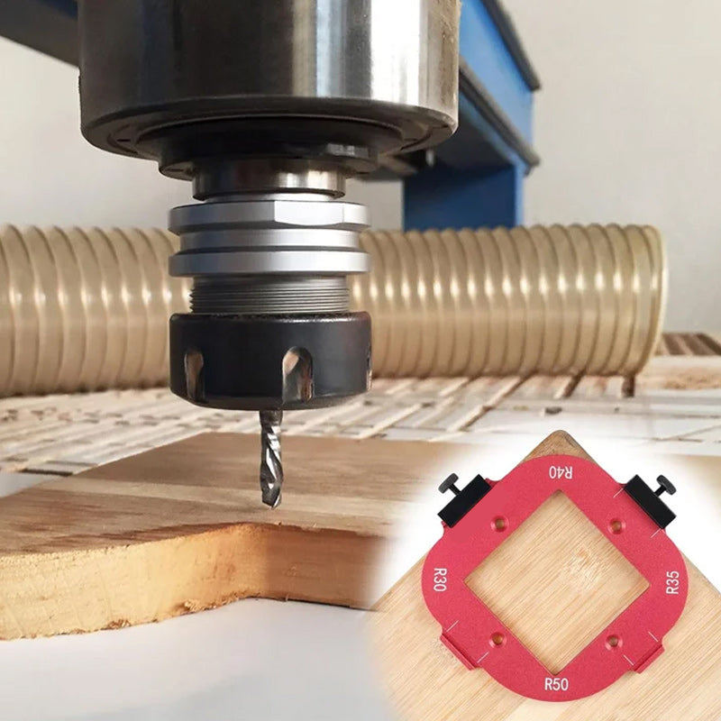 Positionierungsform für runde Ecken in der Holzbearbeitung