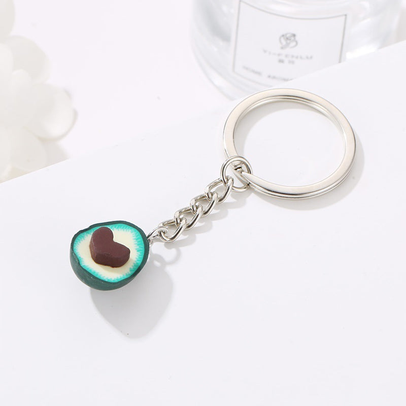 Kreativer Avocado-Schlüsselanhänger
