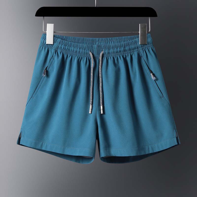 Schlichte, einfarbige Shorts mit Kordelzug und Tasche für Herren