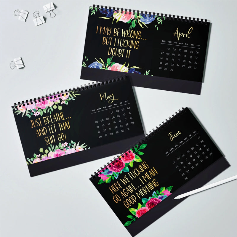 Kalender 2025 mit lustigen Zitaten und Planer