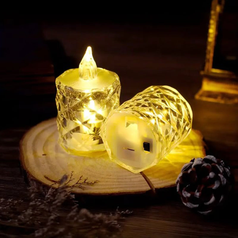 Kristall Flammenloses Kerzenlicht
