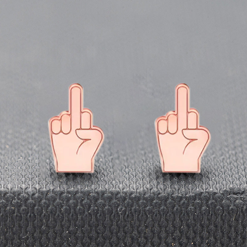 Mittelfinger-Ohrstecker