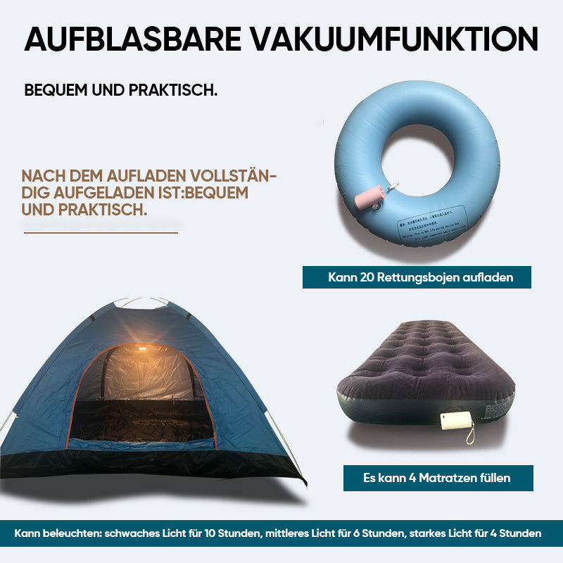 Tragbare Luftpumpe + Campinglicht