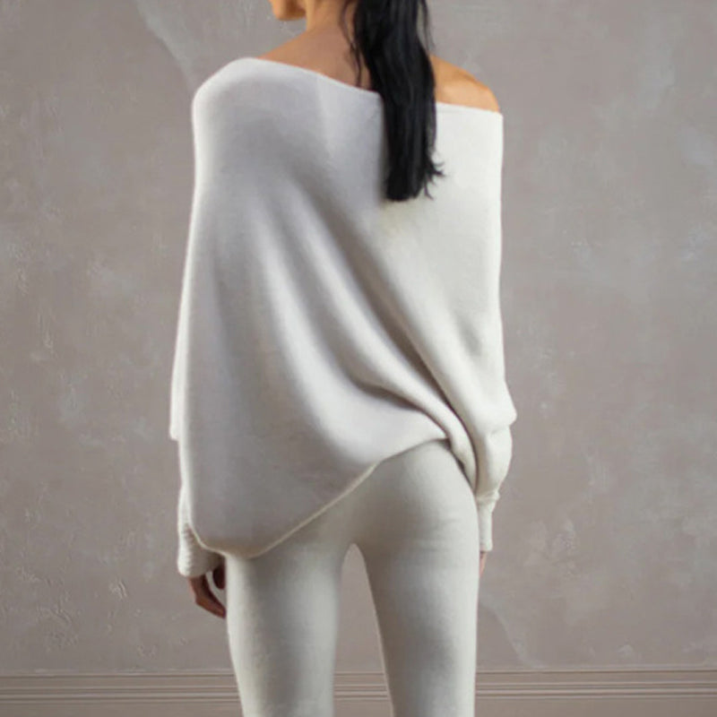 Asymmetrisch drapierter Pullover