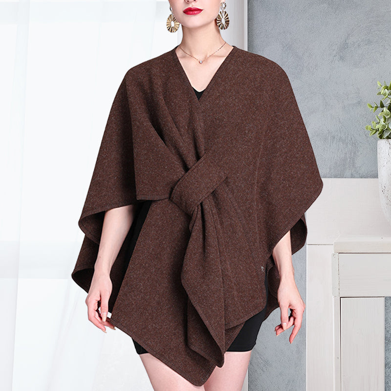 Damen Cape-Tuch in Uni-Farbe