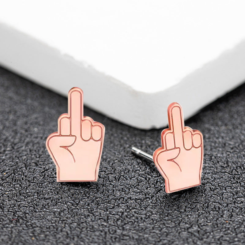Mittelfinger-Ohrstecker