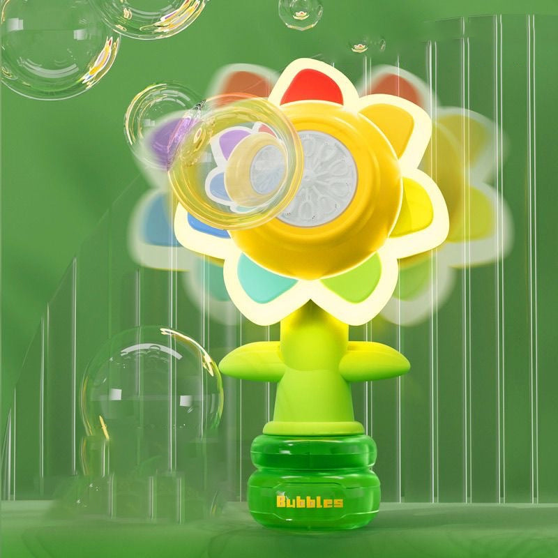 Tragbares elektrisches Seifenblasenspielzeug in Sonnenblumenform