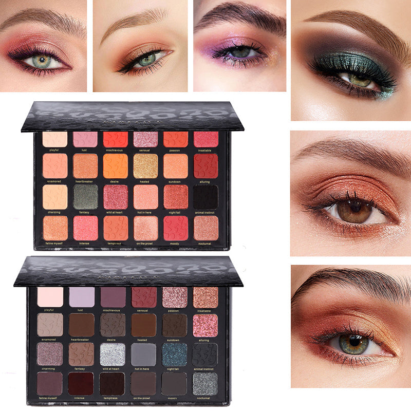 24-farver leopard øjenskygge palette
