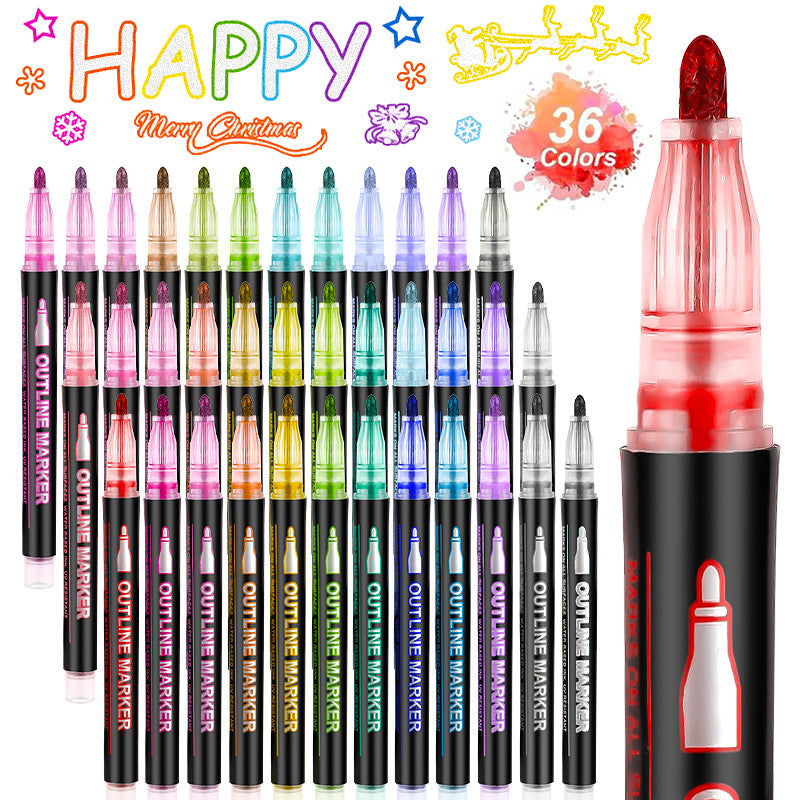 Farvelægning Lightstick Graffiti Highlighter penne