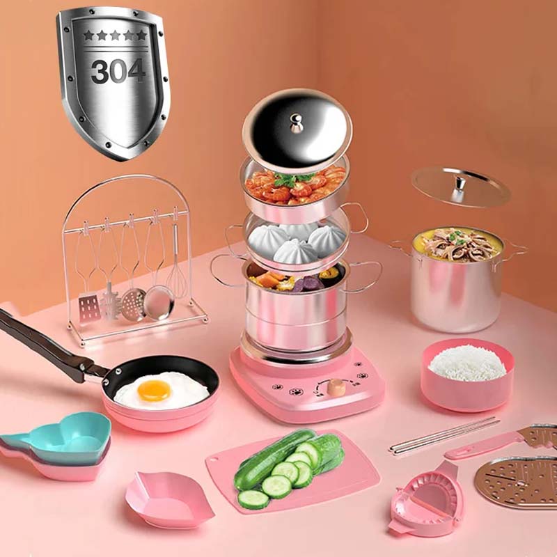 Echtes Kochen im Mini-Küchenspielzeug für Kinder – 22-teiliges Set