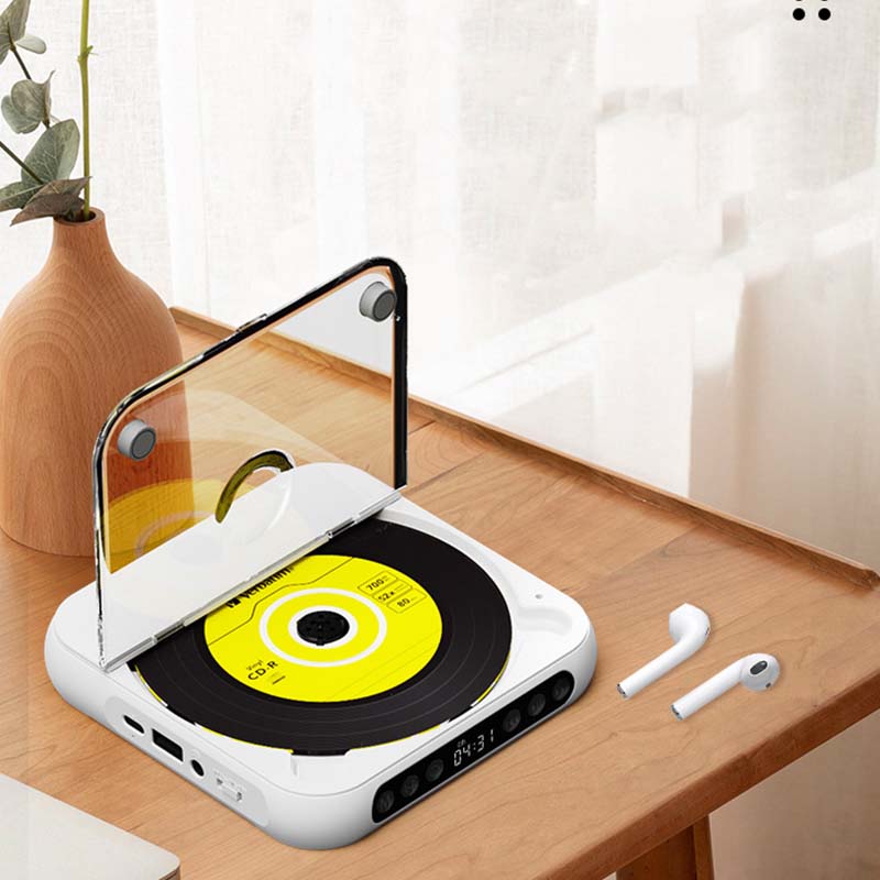 Bærbar Bluetooth-kompatibel cd-afspiller