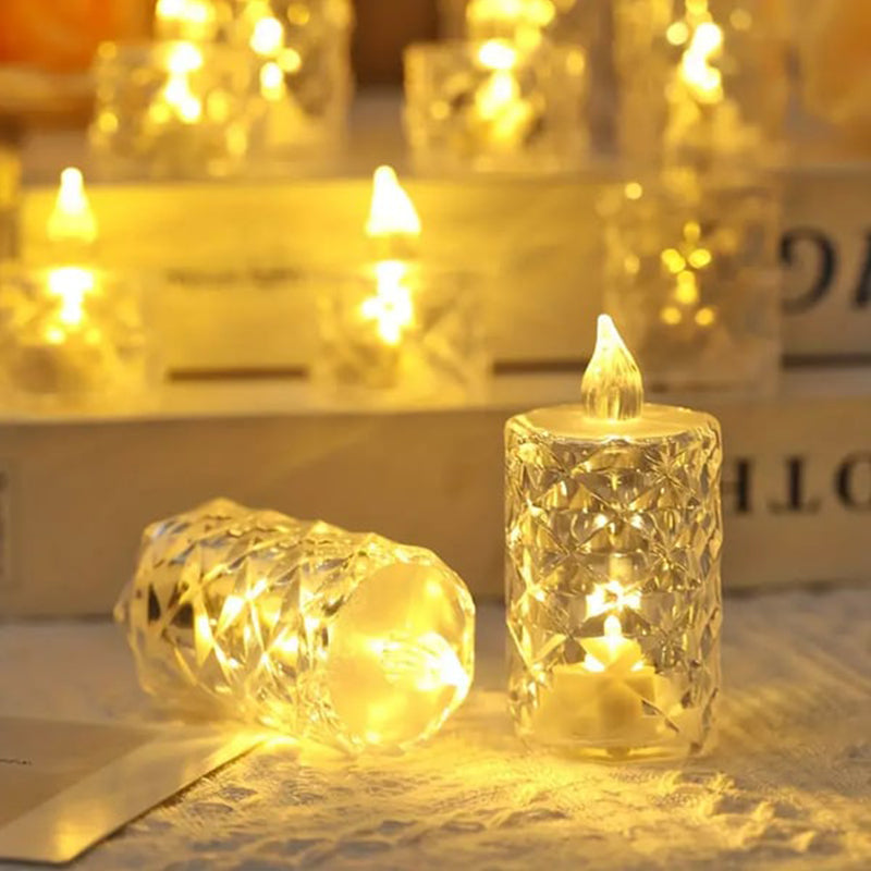 Kristall Flammenloses Kerzenlicht