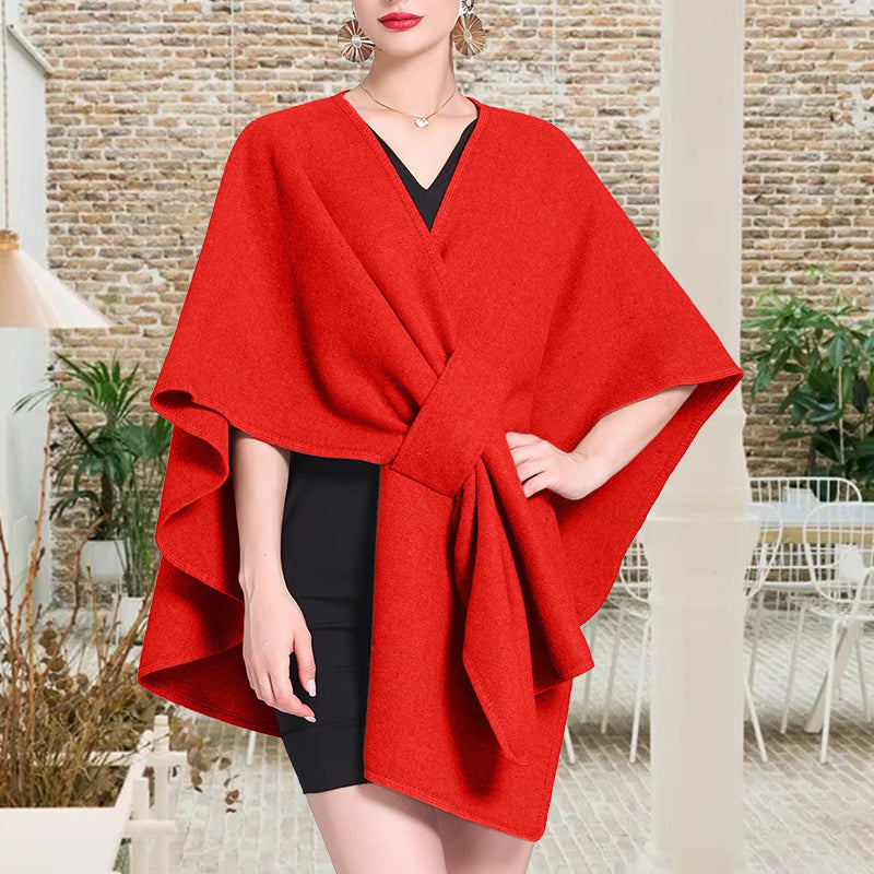 Damen Cape-Tuch in Uni-Farbe