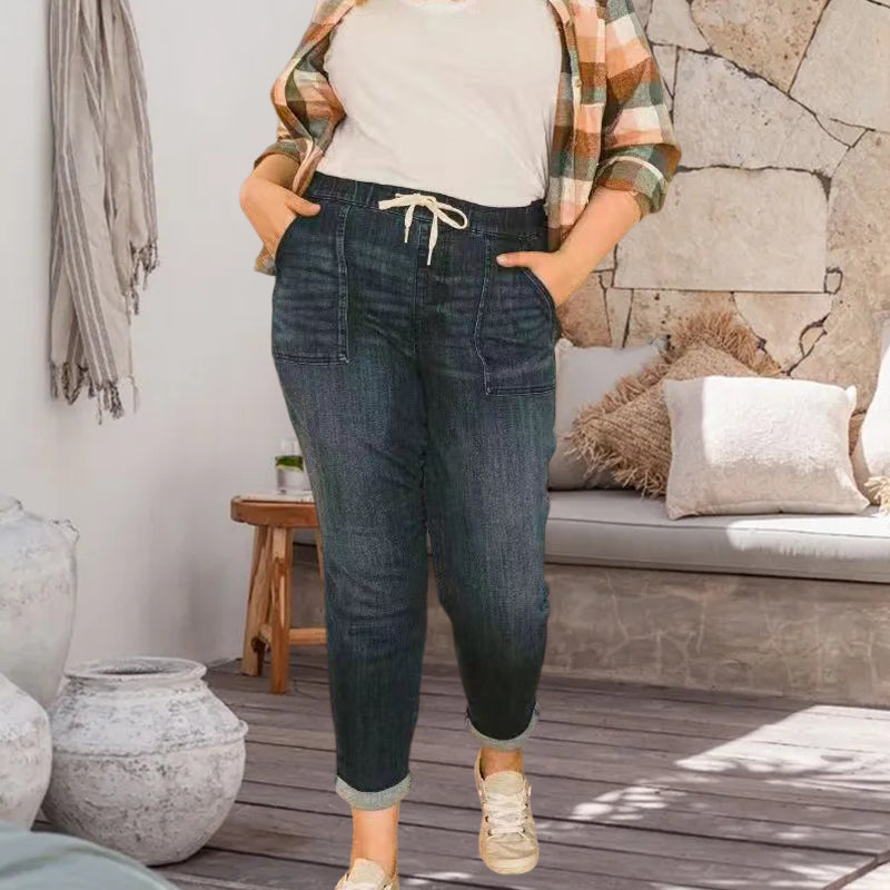 Blaue Jeans-Jogginghose
