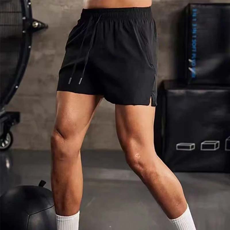 Schlichte, einfarbige Shorts mit Kordelzug und Tasche für Herren