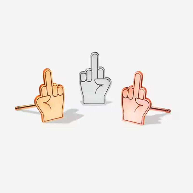 Mittelfinger-Ohrstecker