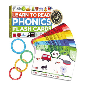 Phonetik Flash-Karten - Lesen lernen in 20 Stufen - Digraphen CVC Blends Lange Vokallaute