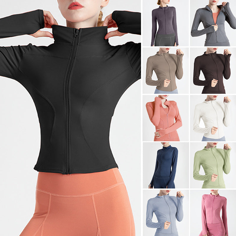 Schnell trocknende Yoga-Langarmjacke für Damen