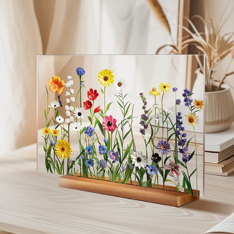 Gemaltes buntes Blumenmusterdekor