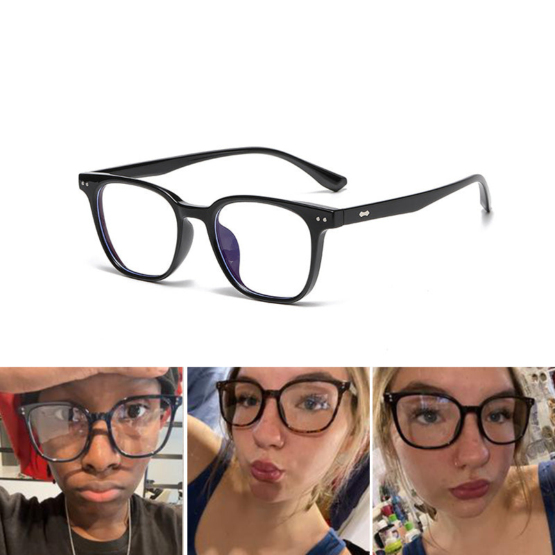 Anti-Blaulicht-Brille mit quadratischem Rahmen