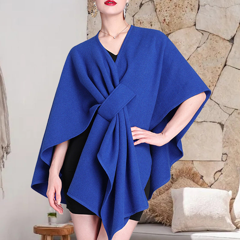 Damen Cape-Tuch in Uni-Farbe