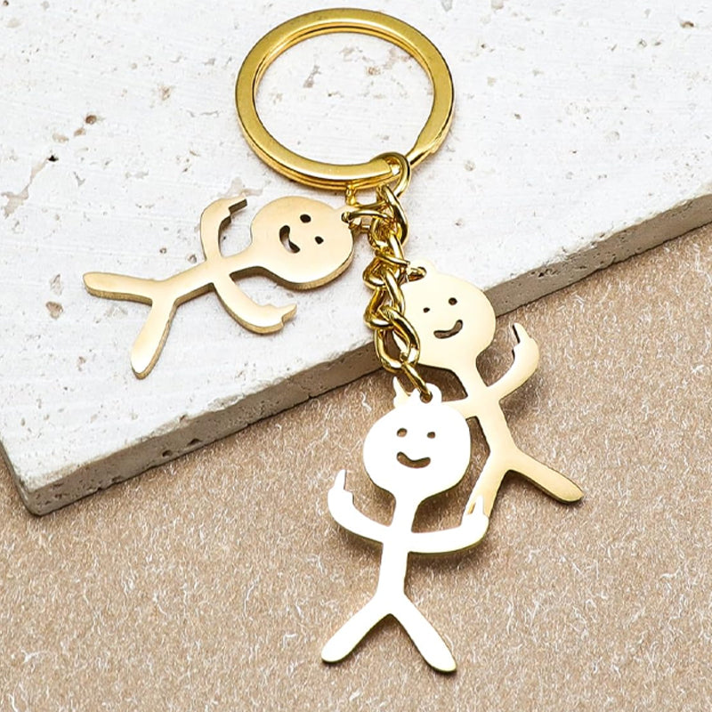Lustiger Stickman Schlüsselanhänger