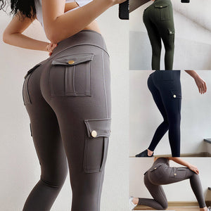 Aktive Leggings mit Po-Lifting und Taschendesign