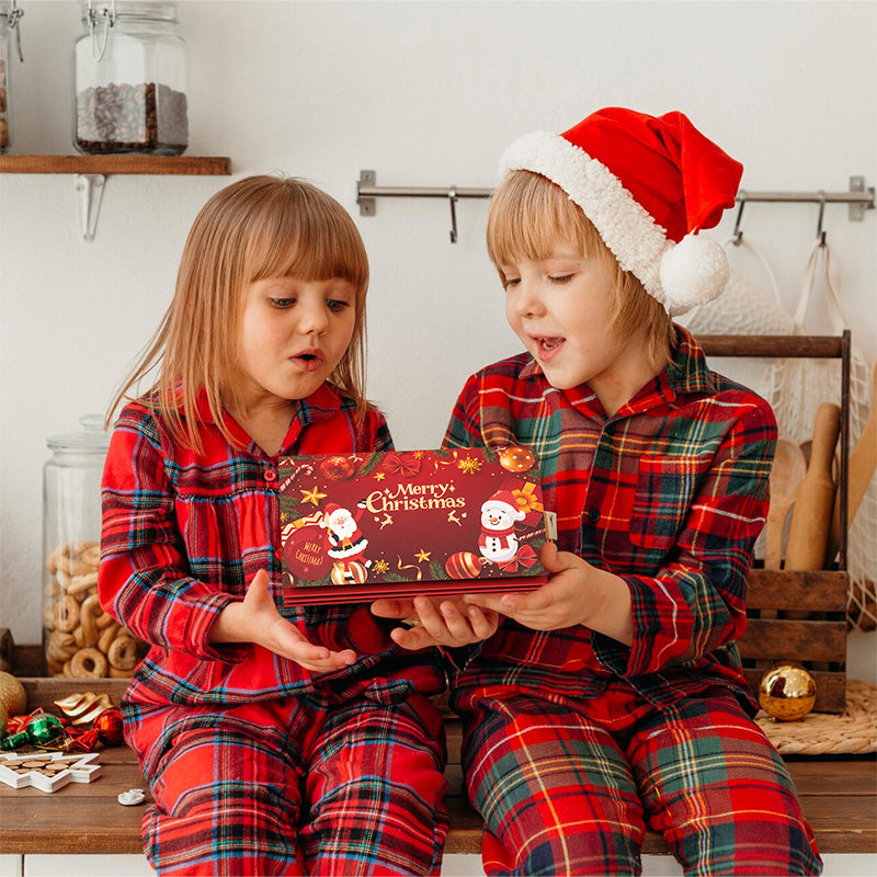 Faltbarer roter Weihnachtsumschlag mit 6 Fächern