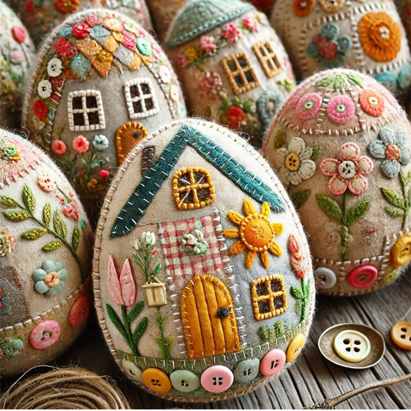Patchwork Filt Æg Hus DIY Kit