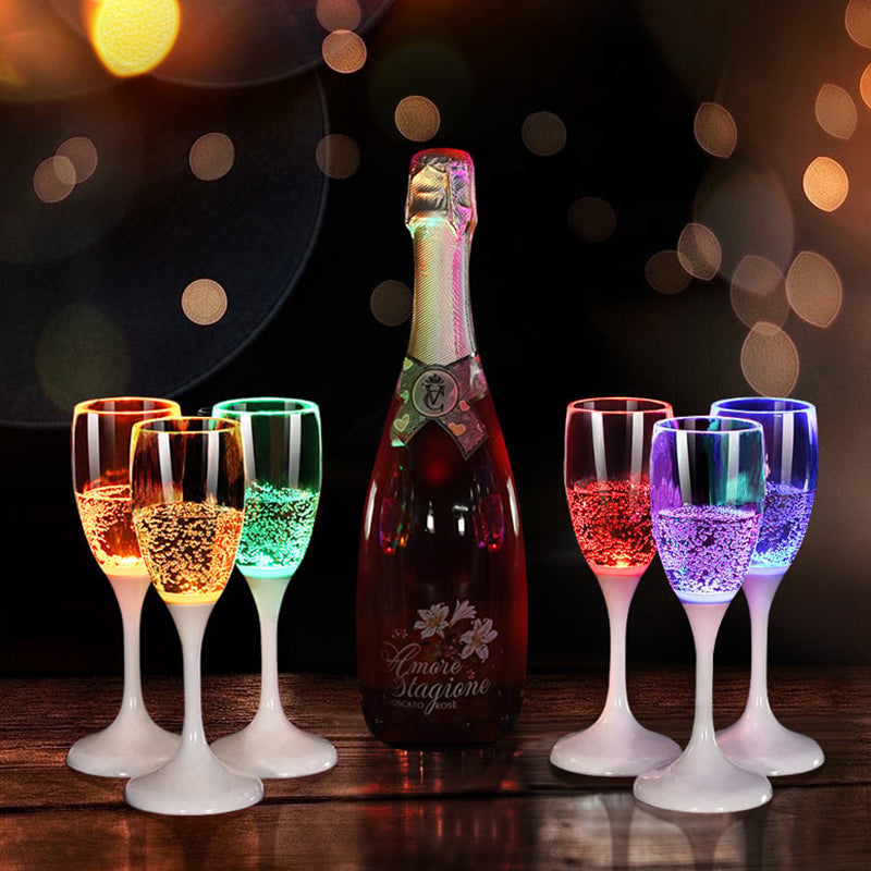 LED beleuchtetes Sektglas
