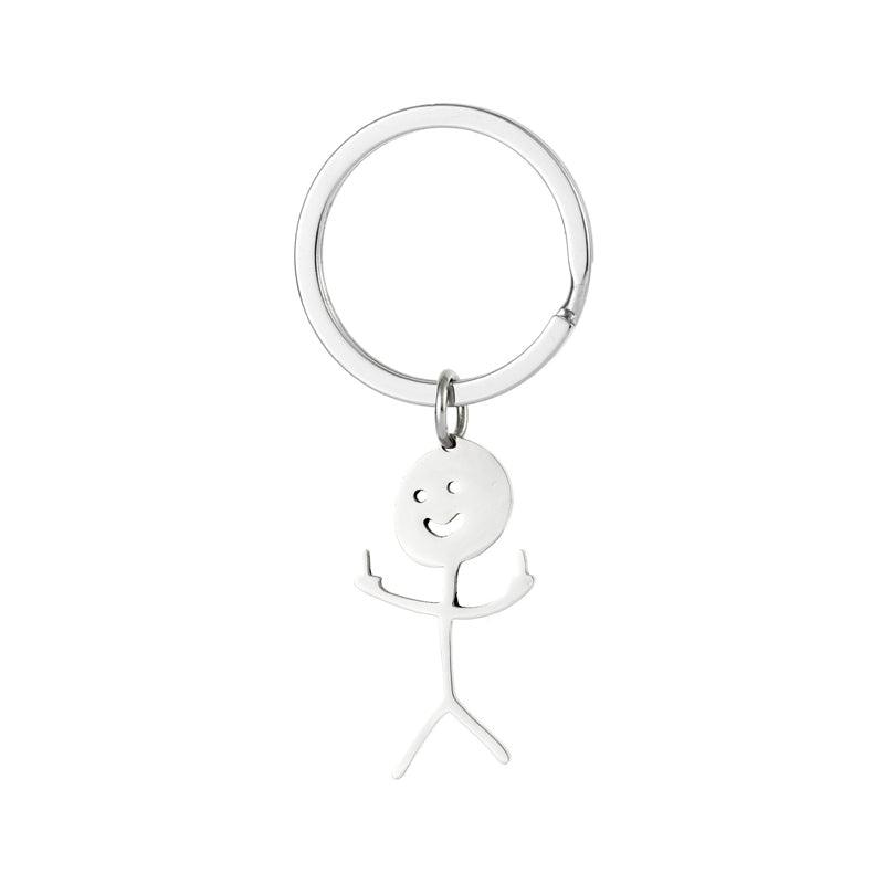 Lustiger Stickman Schlüsselanhänger