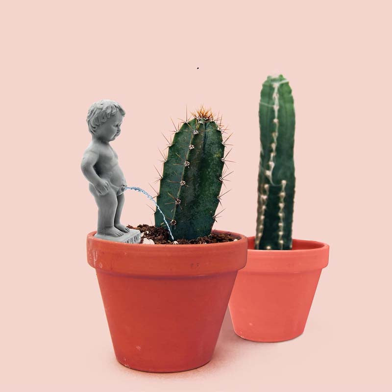 Gartenskulptur „Pee My Plants“