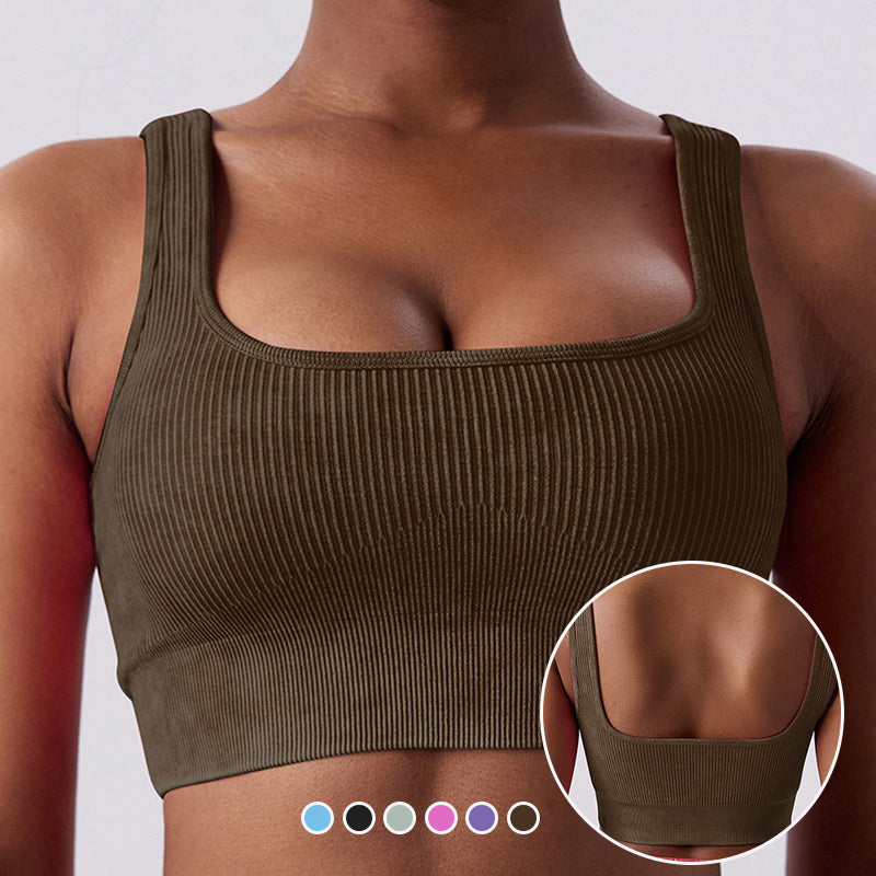 Kurzes Tanktop mit eckigem Ausschnitt