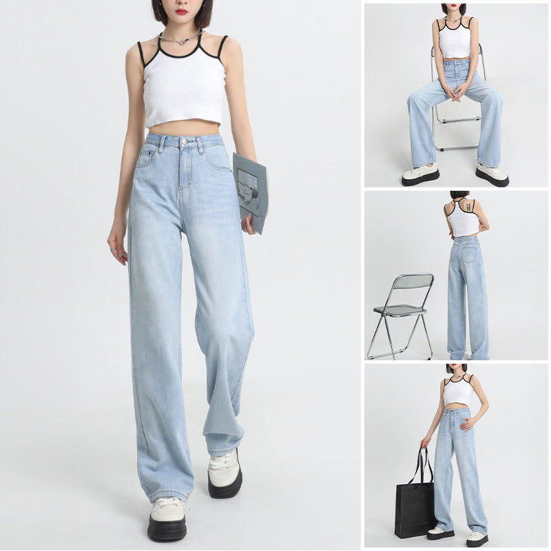 Lyocell højtaljede jeans med brede ben