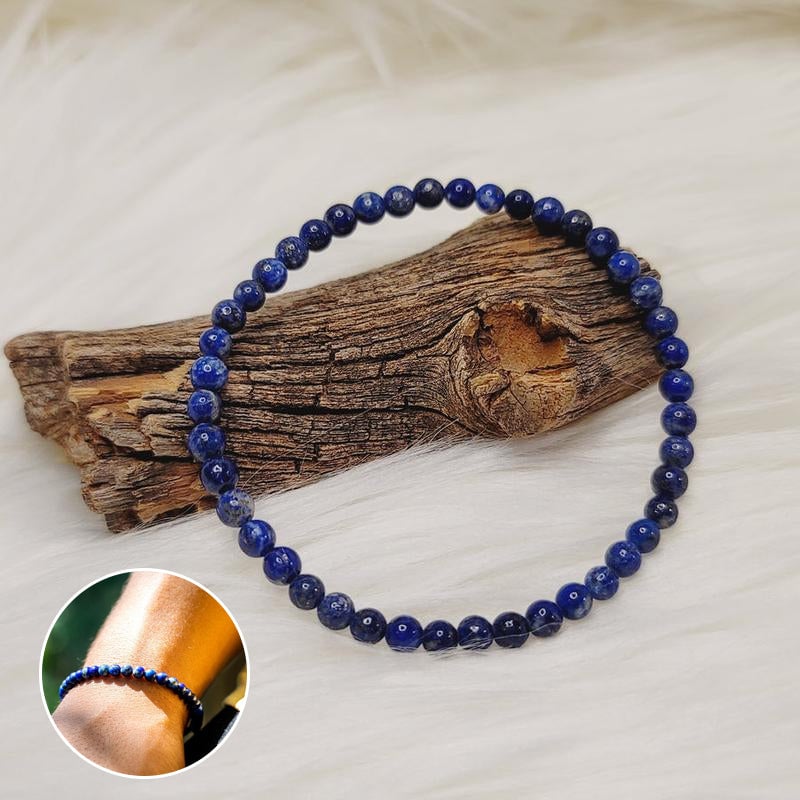 Naturlig Lapis Lazuli stenperlearmbånd