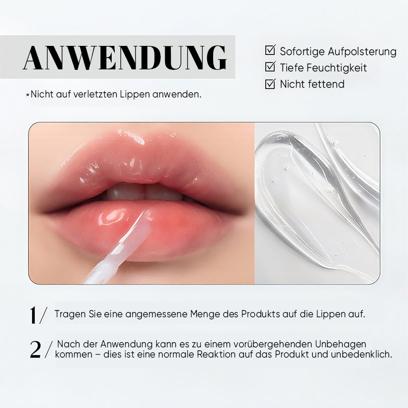 Transparenter Lippen-Gloss mit Feuchtigkeit & Volumen