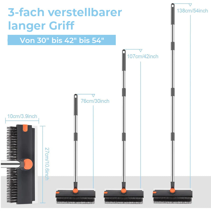 Bodenbürste mit harten Borsten ohne toten Winkel