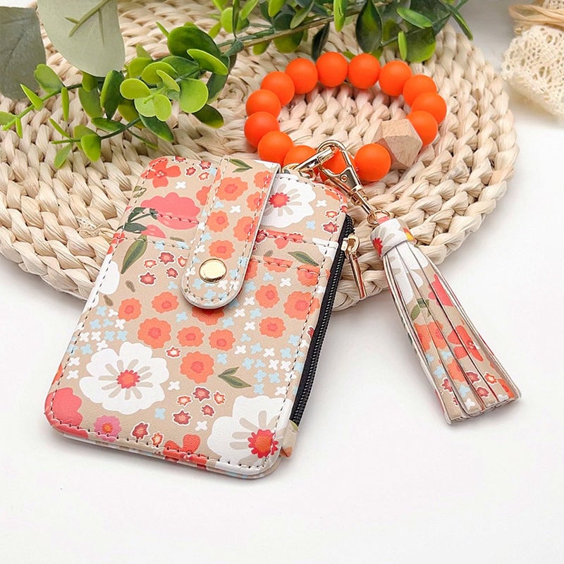 Stilvoller Kartenhalter mit Silikonperlenarmband