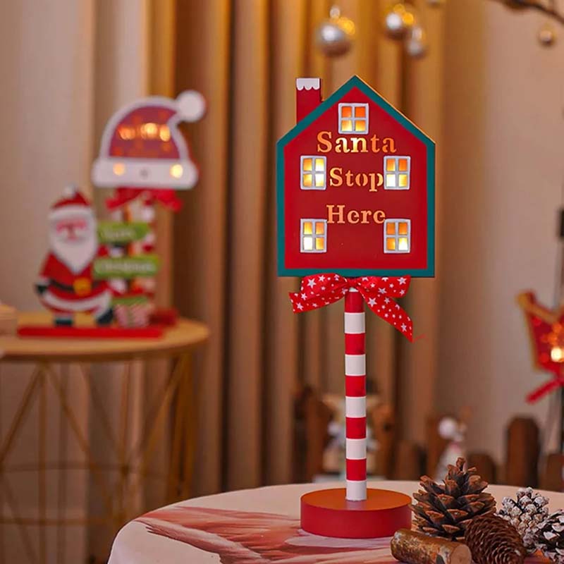 Weihnachten Straßenschild Dekoration Lichter