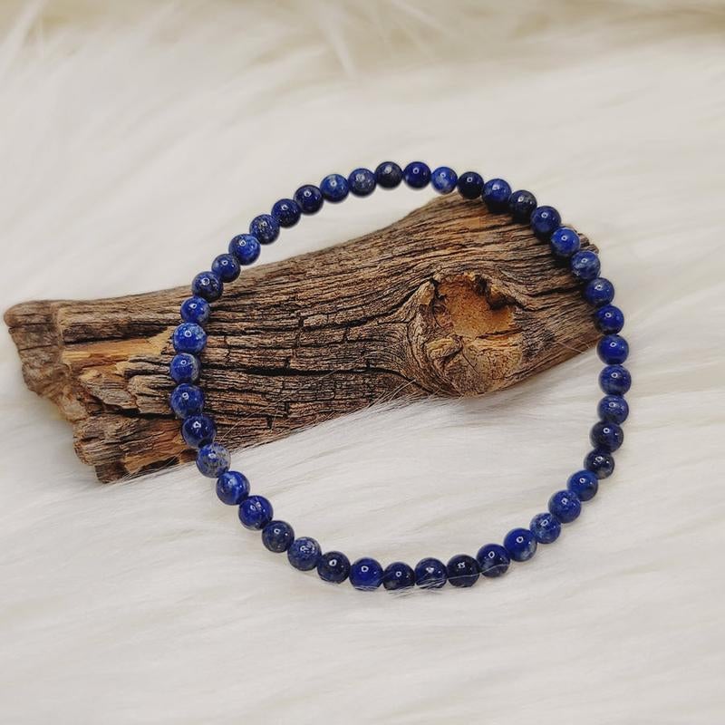 Naturlig Lapis Lazuli stenperlearmbånd
