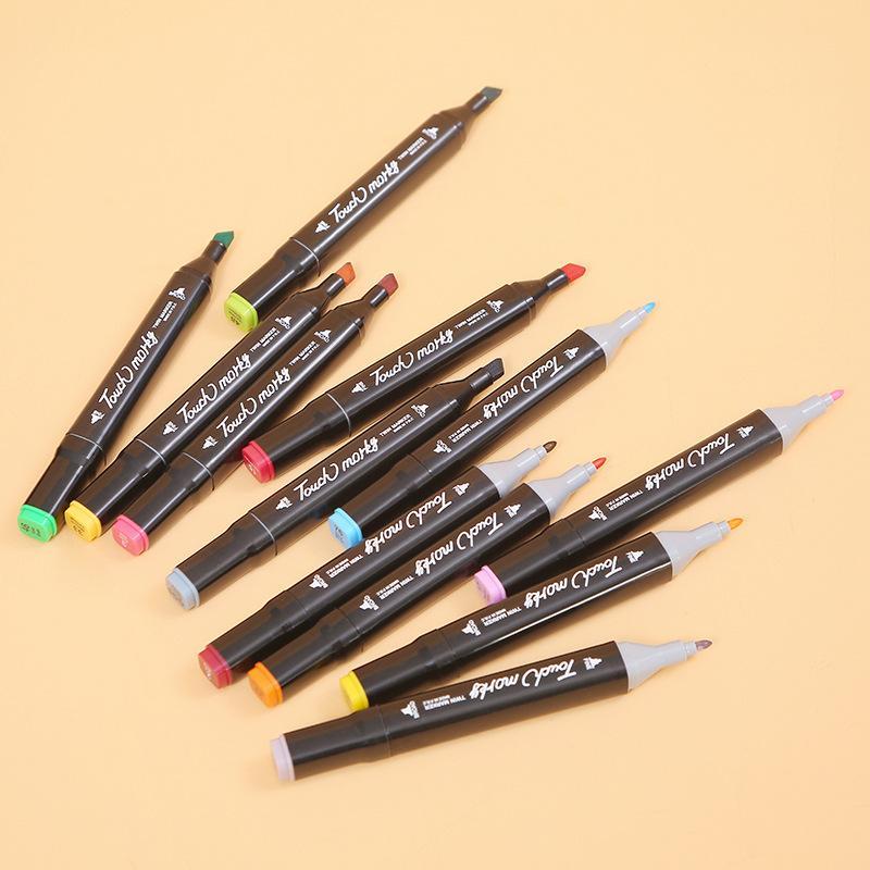 80 farver Premium Dual Tip Markers Sæt med bæretaske