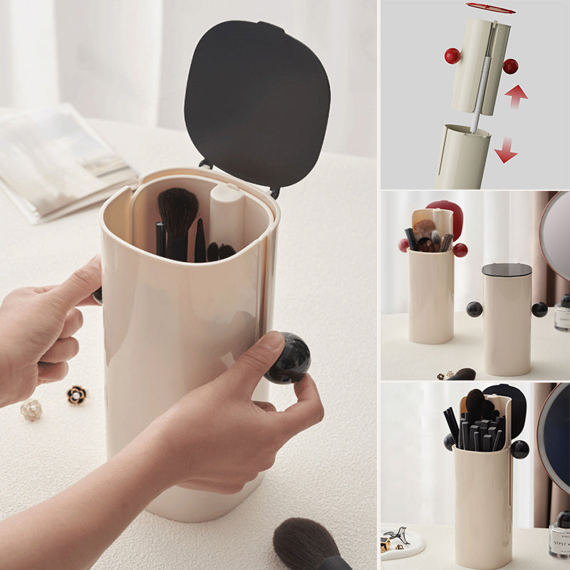 Automatisch anhebbare, staubdichte Aufbewahrungsröhre für Makeup-Pinsel
